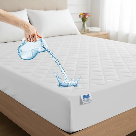 M P Quilted White Protector