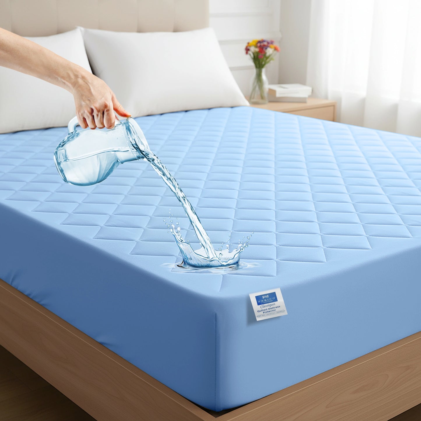 M P Quilted Lite Blue Protector