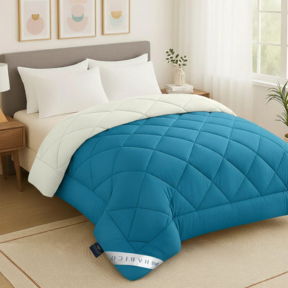 Comforter Silver grey & Teal