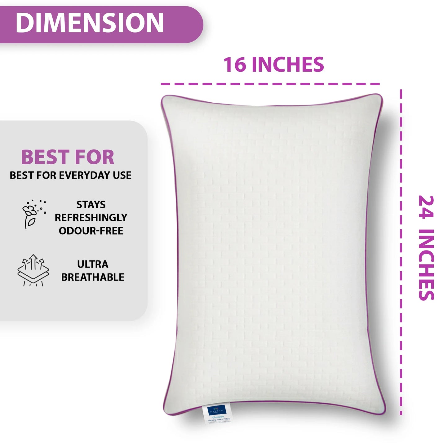 Classique memory foam-16x24