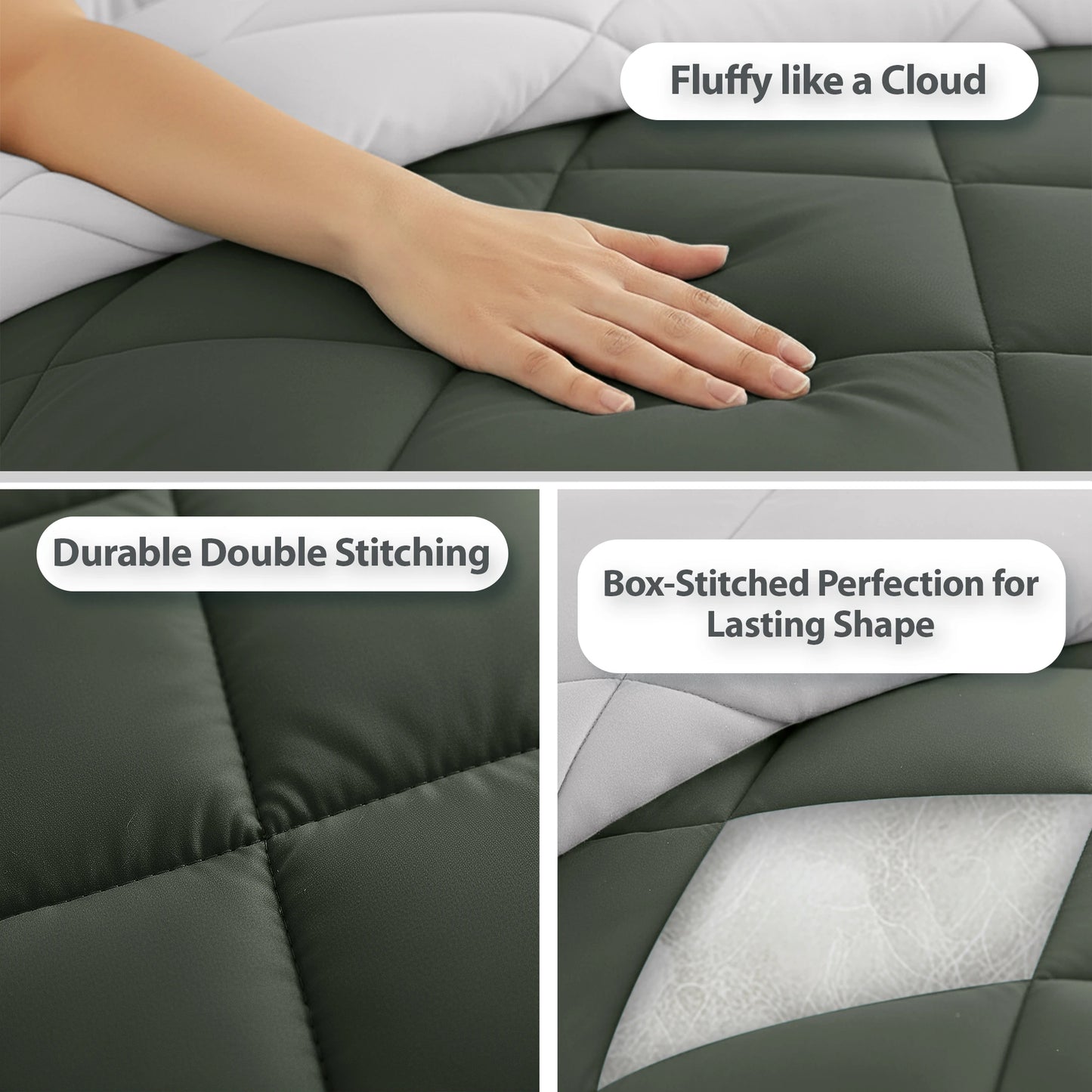 Comforter Charcoal Grey & Silver Grey