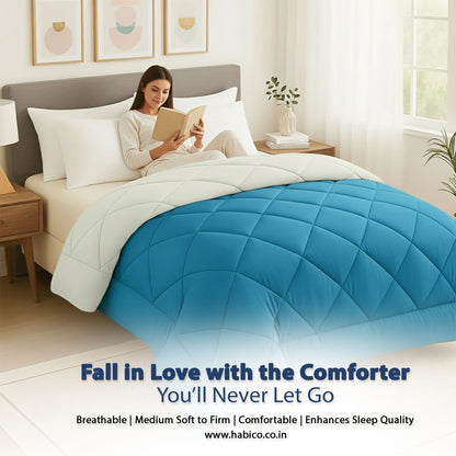 Comforter Silver grey & Teal