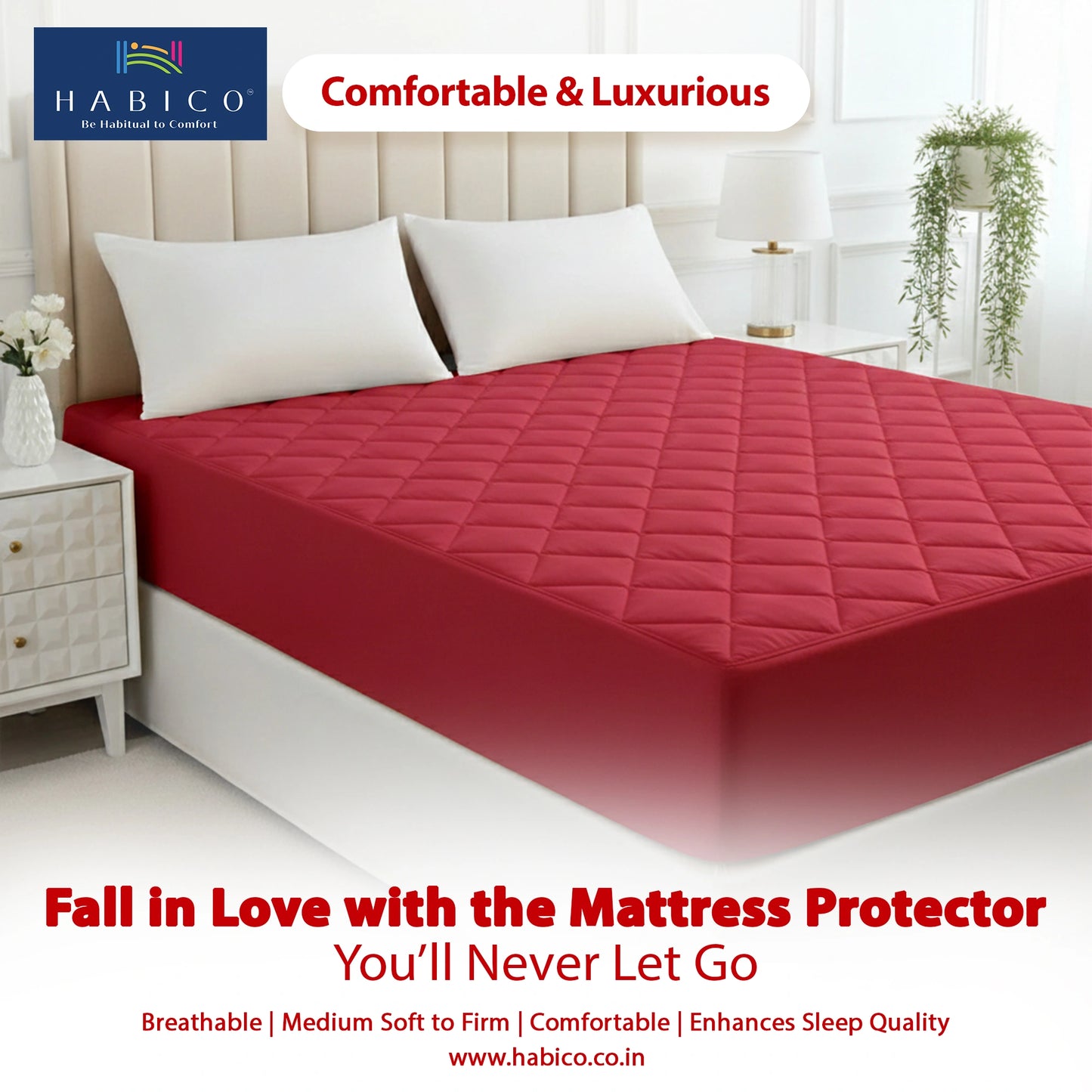 M P Quilted Red Protector