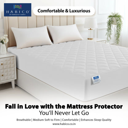 M P Quilted White Protector