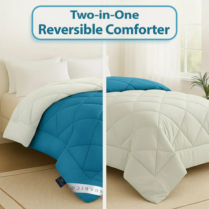 Comforter Silver grey & Teal
